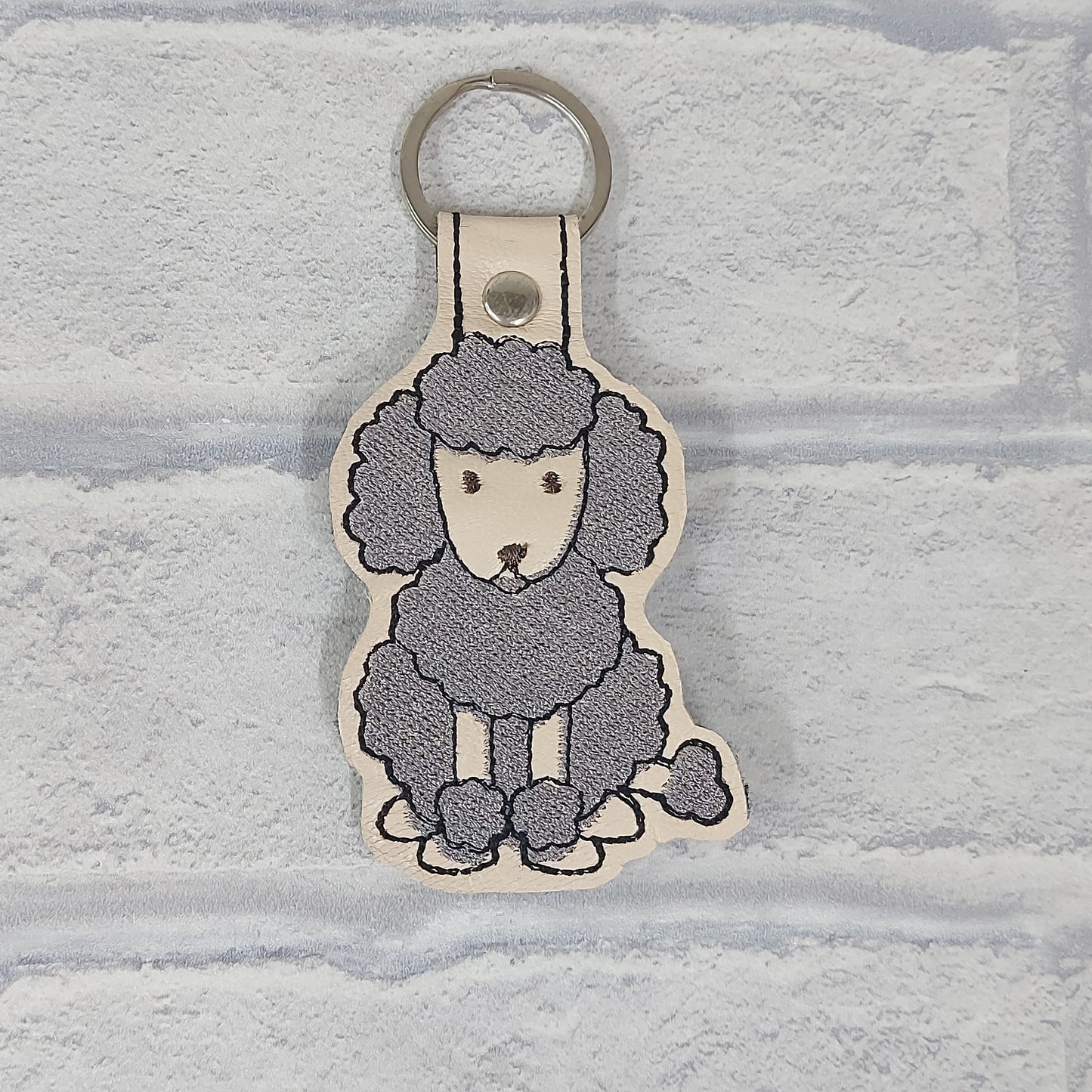 Handmade Vinyl Keyring - Dog - Poodle