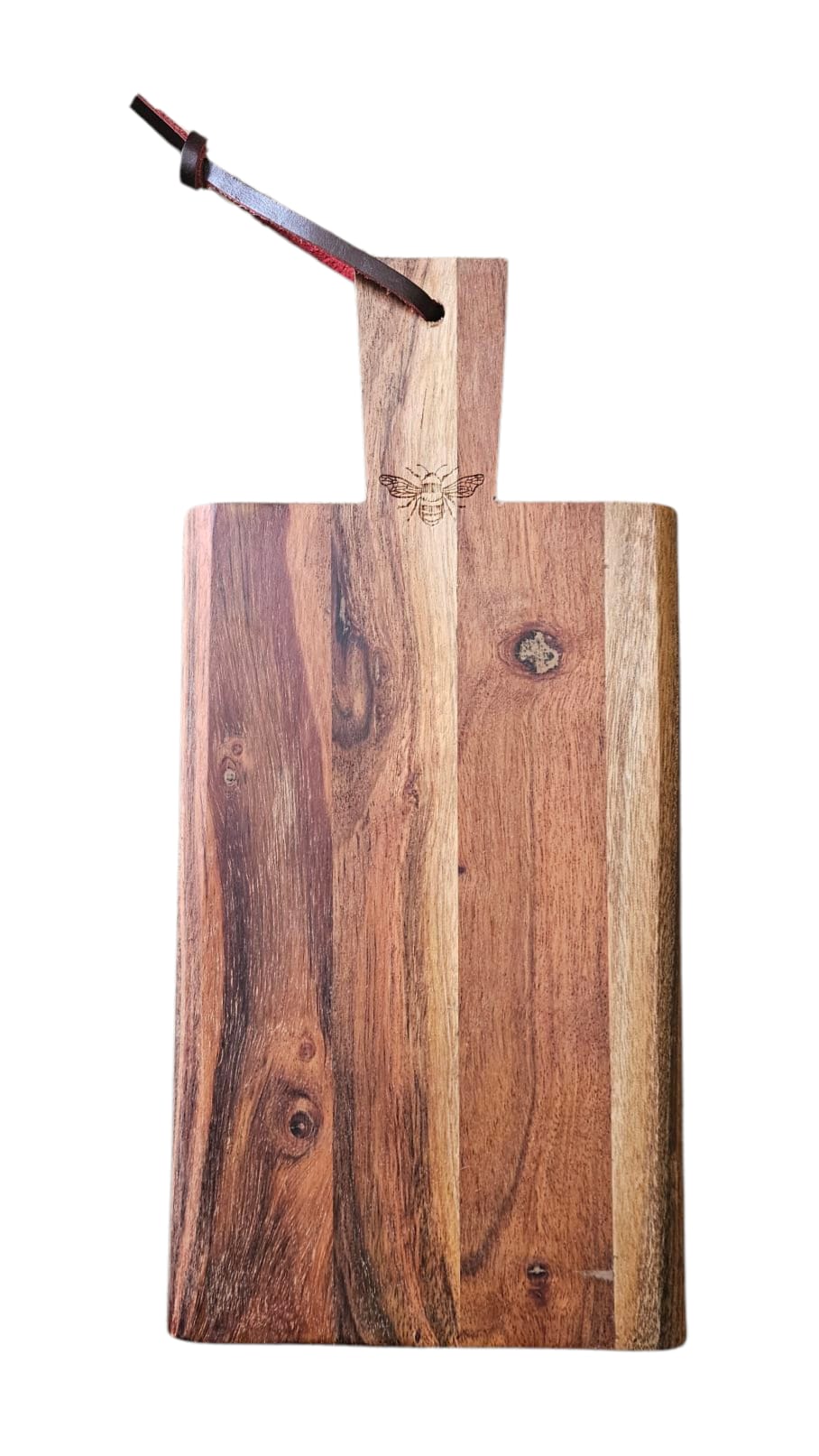 Acacia Wood Paddle Chopping Board - Engraved Bee