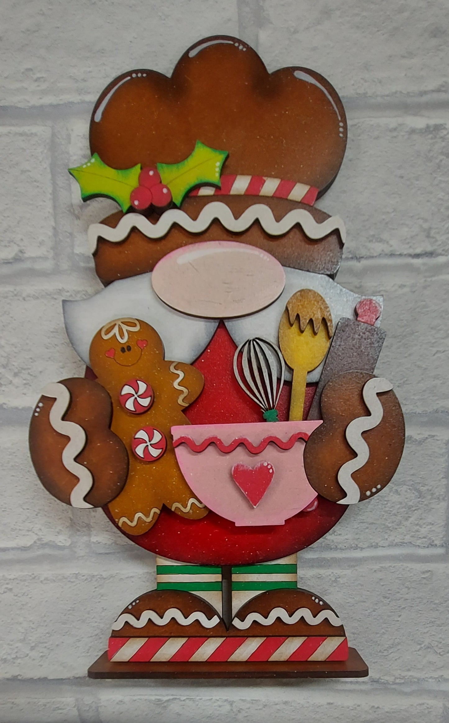 Paintable MDF Christmas Gonk - Gingerbread Gnome / Gonk Shelf Sitter