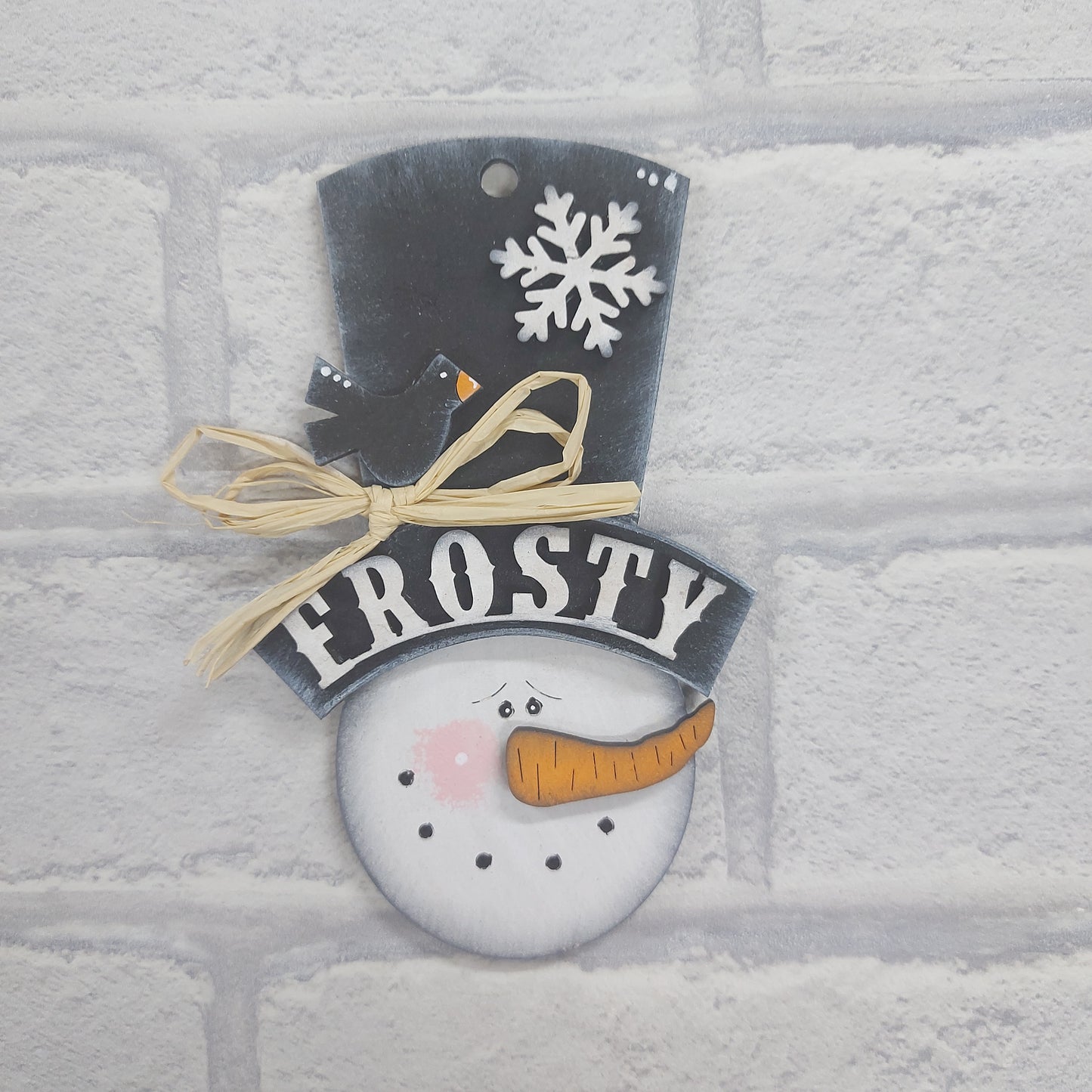 PAINTABLE MDF BLANK KIT - Christmas Ornament - Frosty Snowman