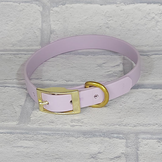 Biothane Collar Lavender / Gold Coloured hardware - Small