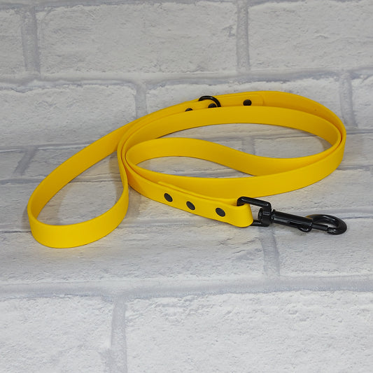 Biothane Lead Yellow / Black Coloured hardware -120cm