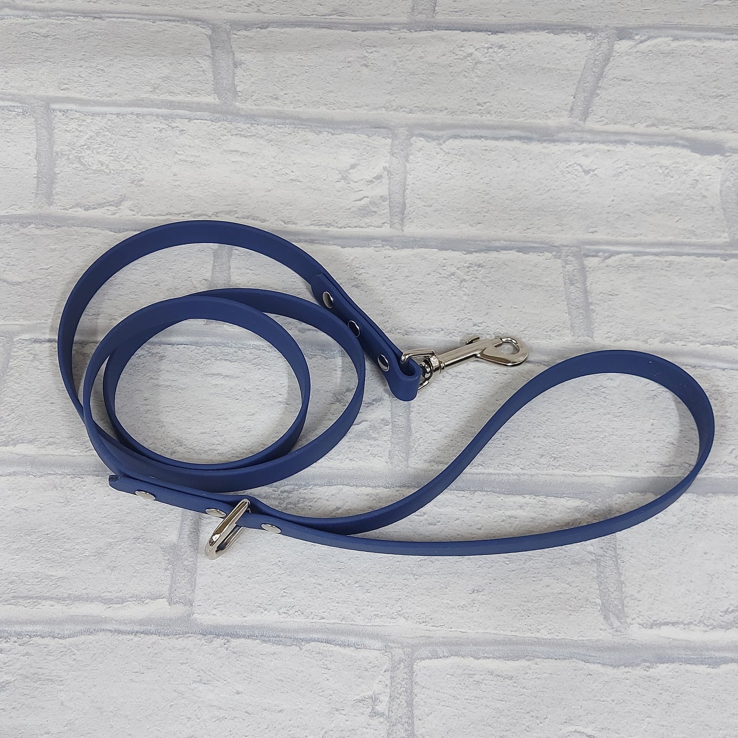 Biothane Lead Navy Blue / Silver Coloured hardware -120cm