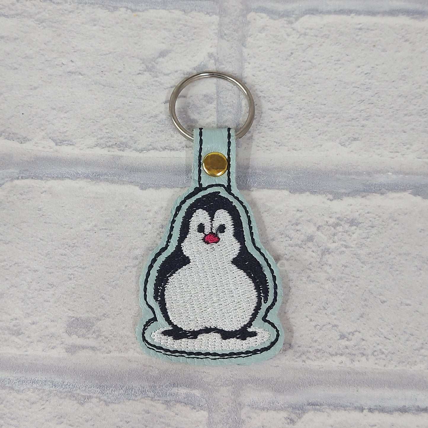 Handmade Vinyl Keyring - Penguin