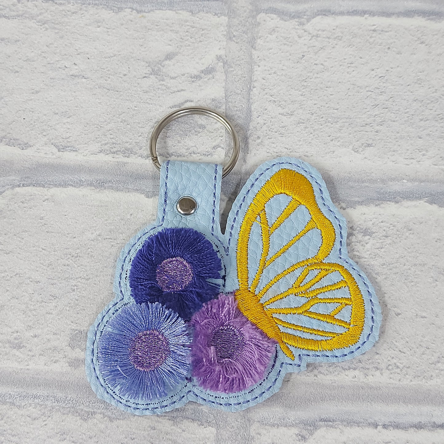 Handmade Vinyl Keyring - Butterfly 3D