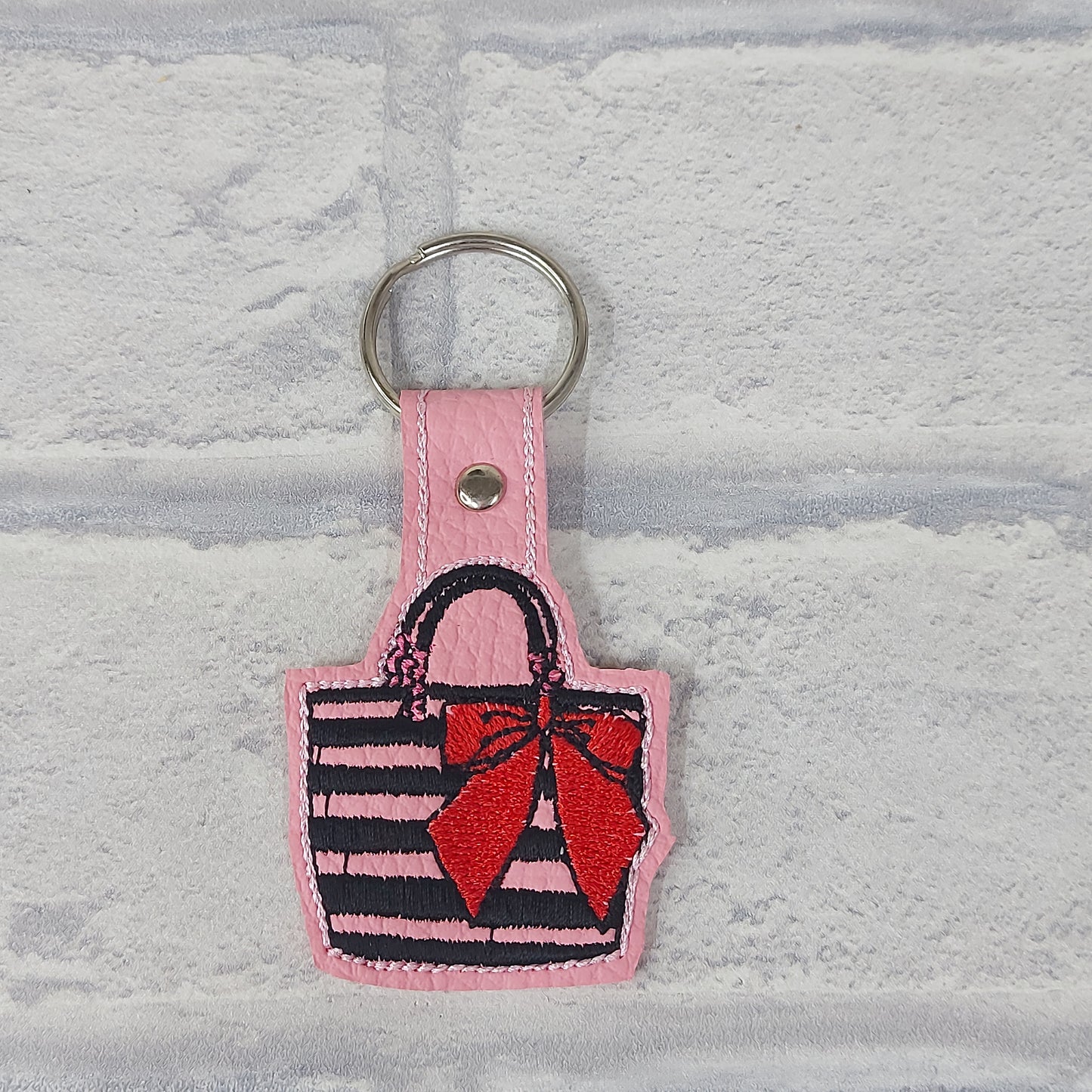 Handmade Vinyl Keyring - Handbag