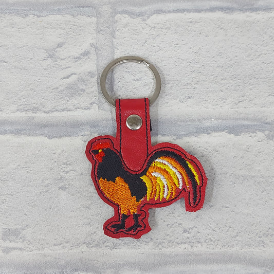 Handmade Vinyl Keyring - Cockerel