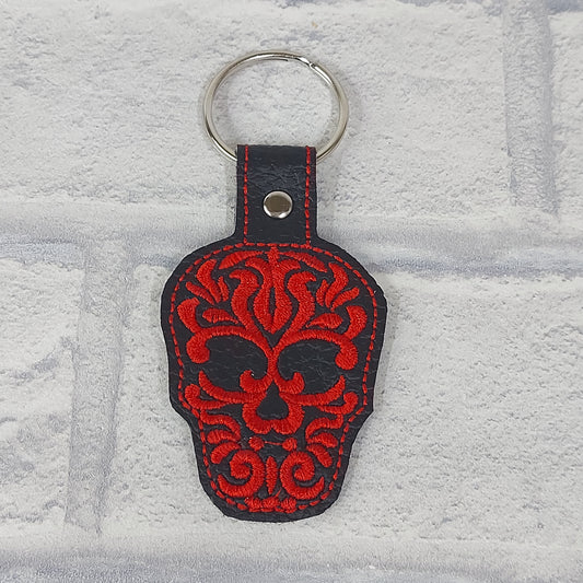 Handmade Vinyl Keyring - Sugar Skull