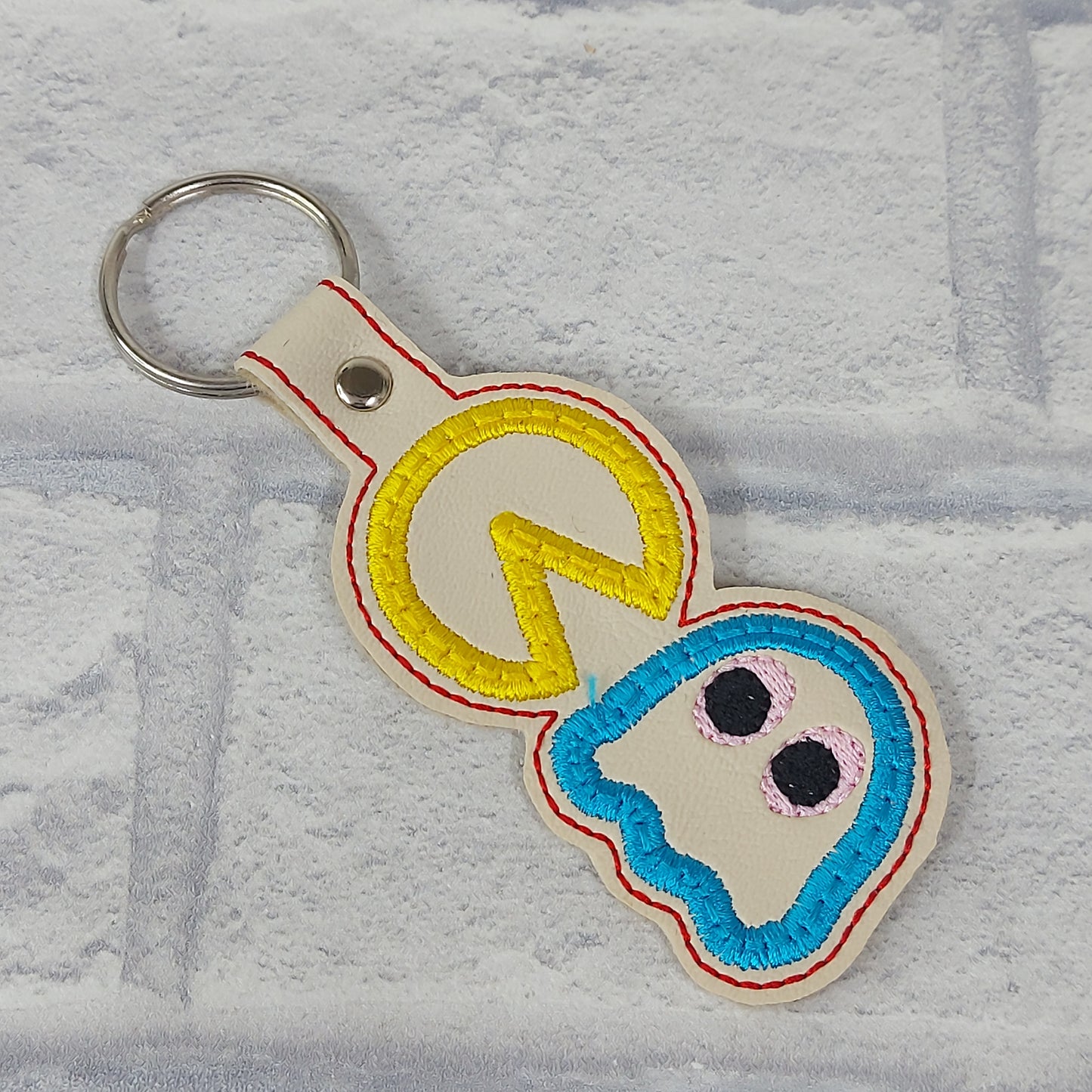 Handmade Vinyl Keyring - Pac Man