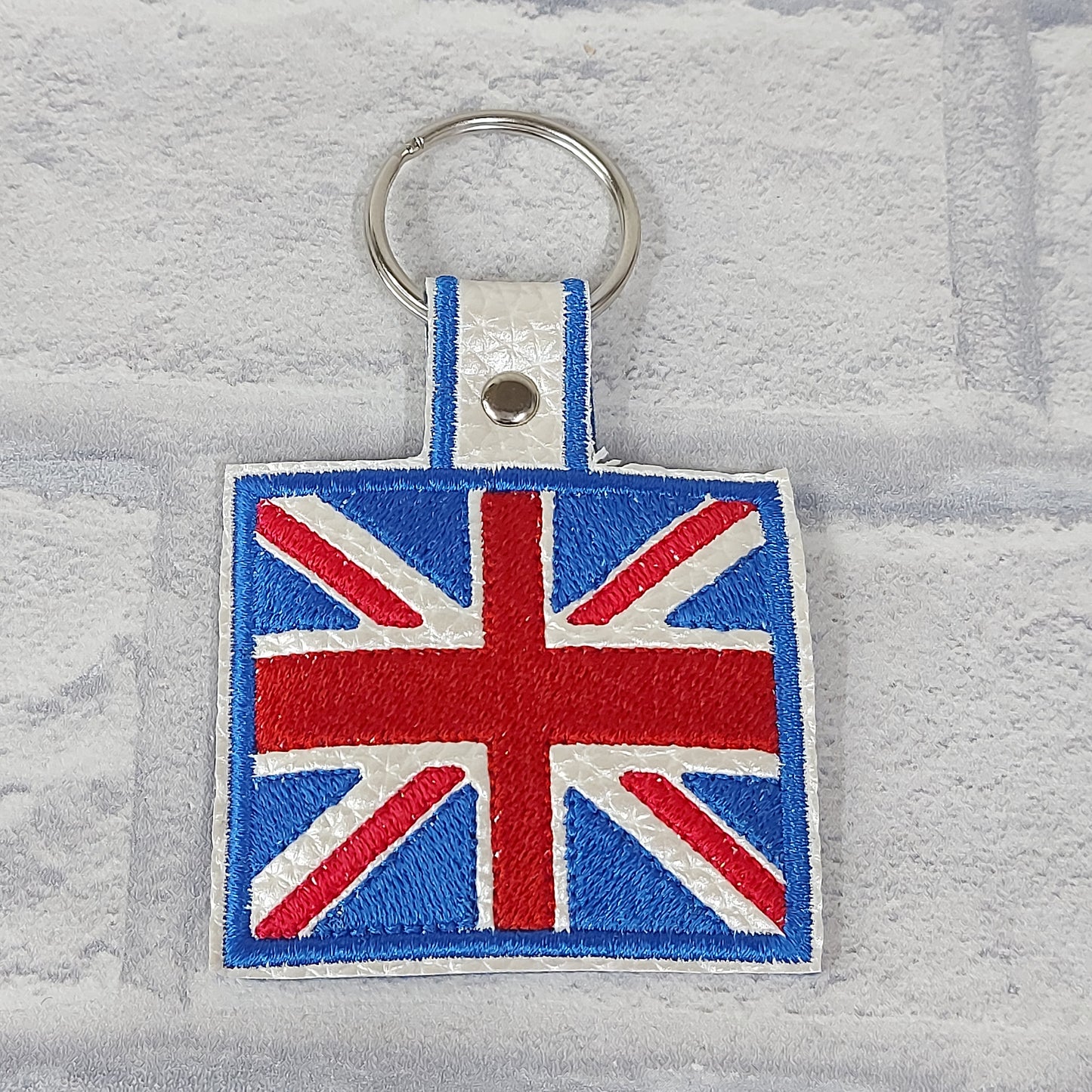 Handmade Vinyl Keyring - Union Jack Flag