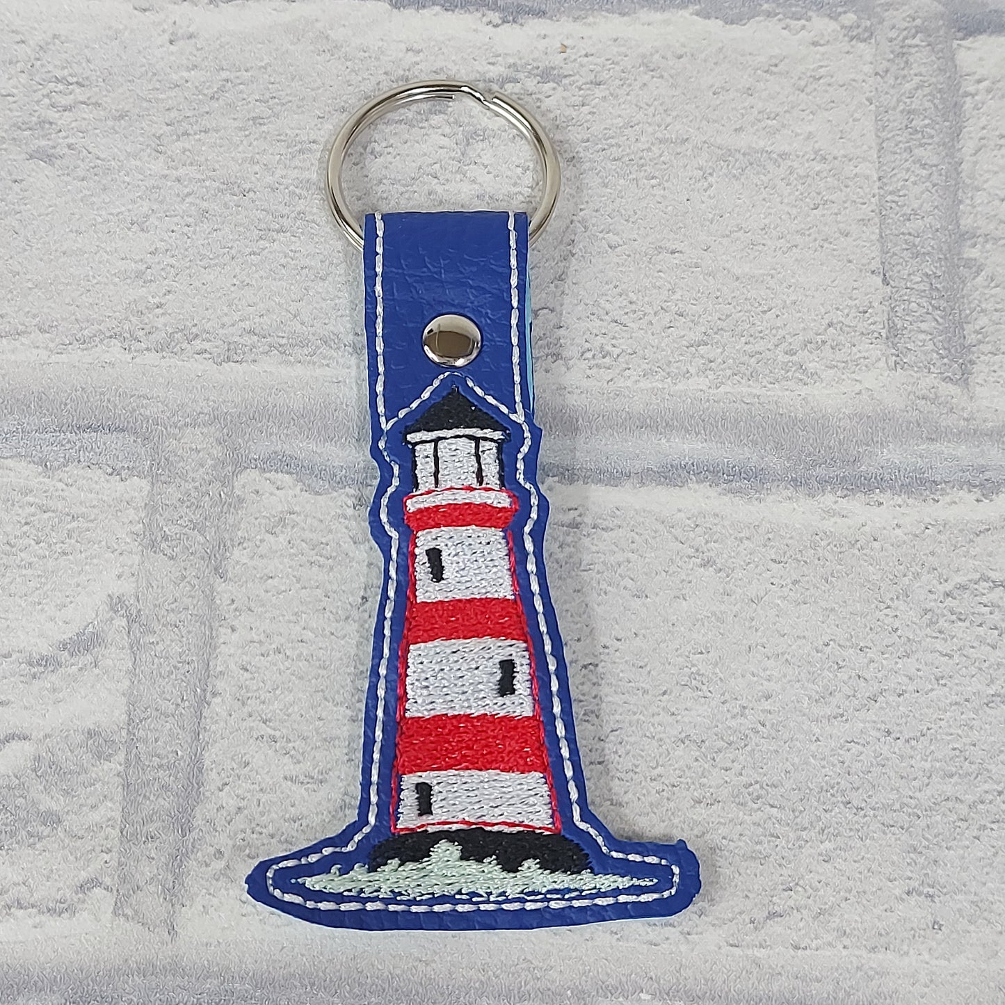 Handmade Vinyl Keyring - Lighthouse