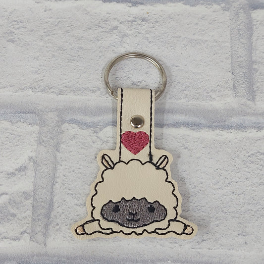 Handmade Vinyl Keyring - Alpaca / Llama