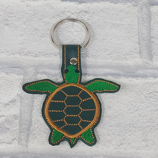 Handmade Vinyl Keyring - Small Turtle