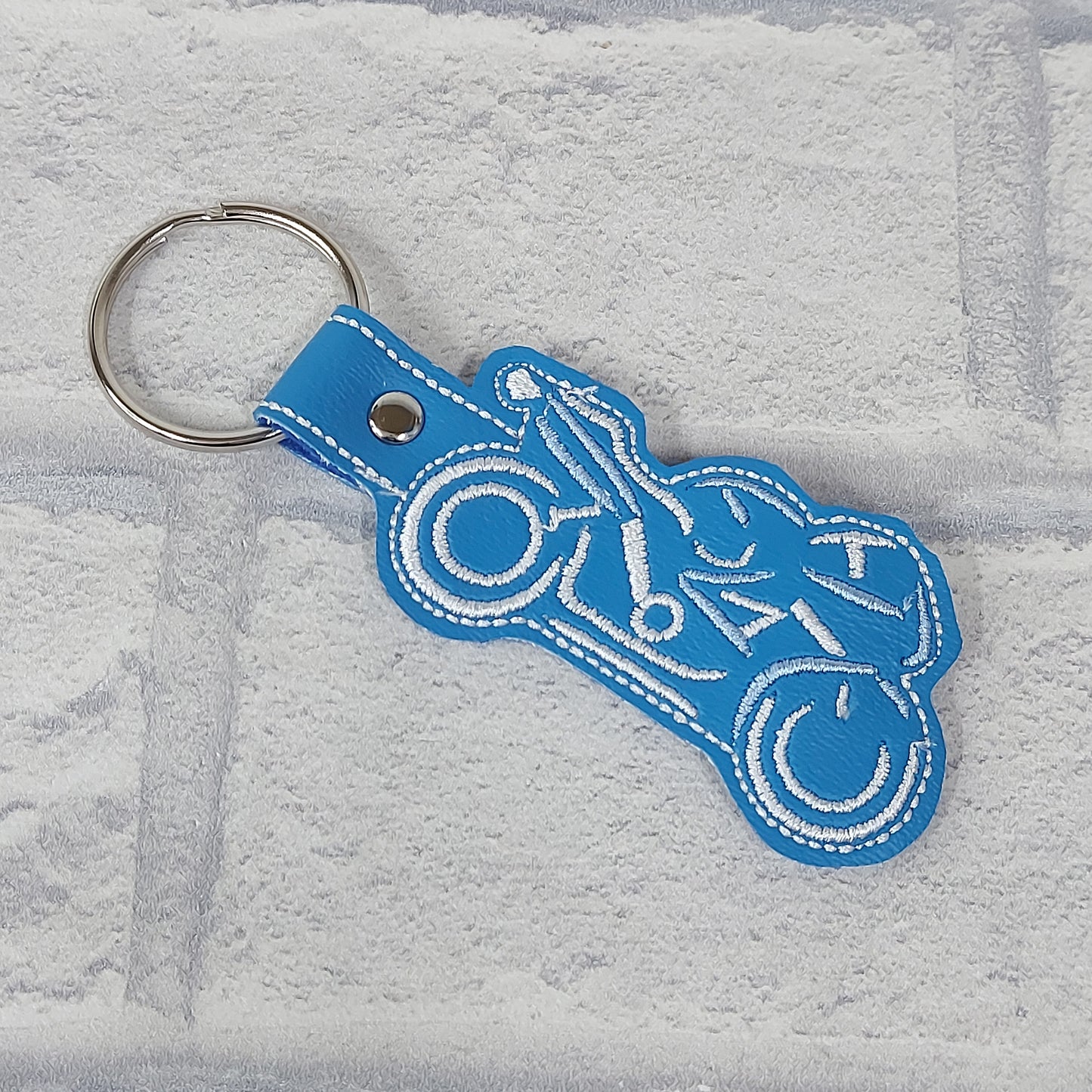 Handmade Vinyl Keyring - Motor Bike