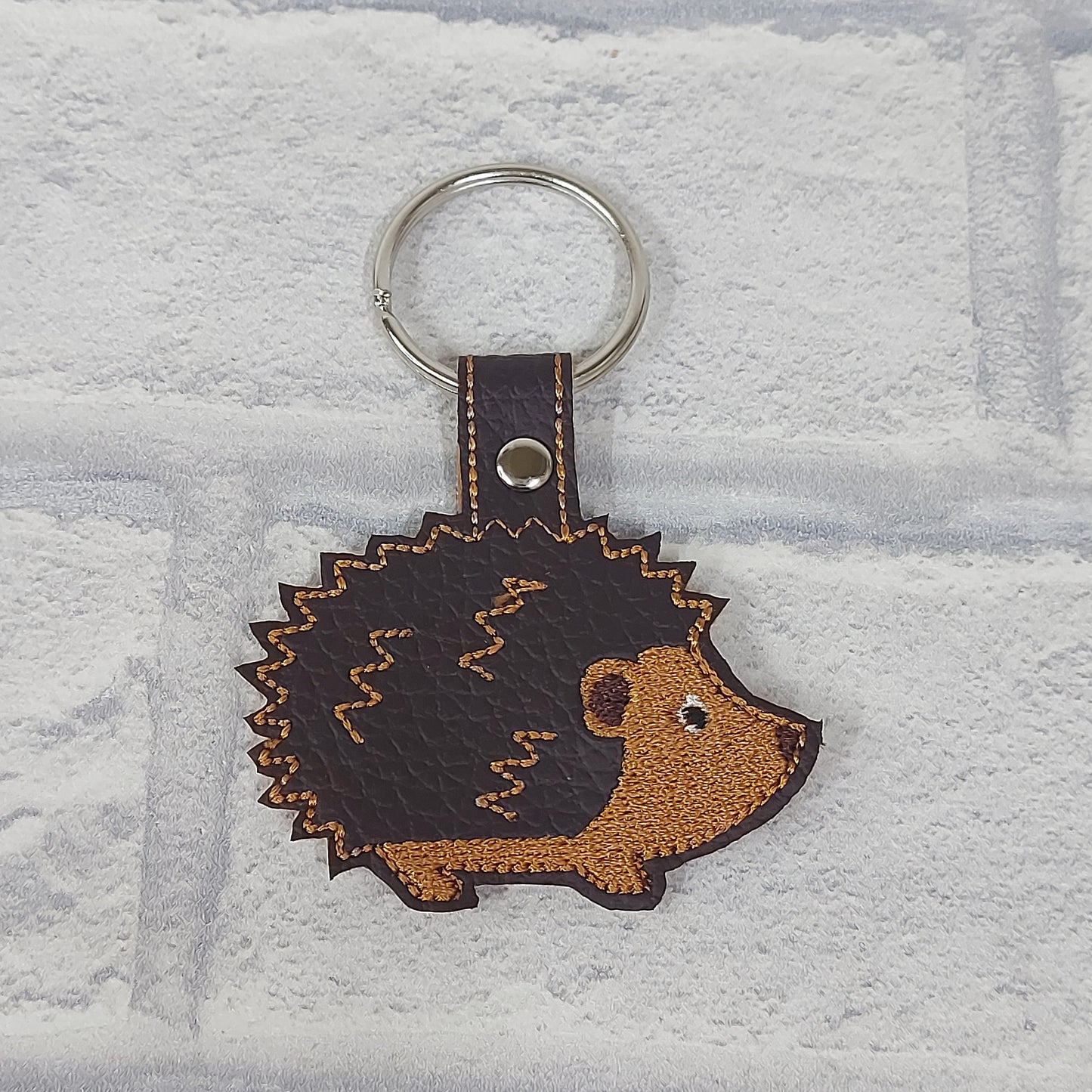 Handmade Vinyl Keyring - Hedgehog