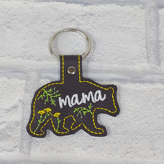 Handmade Vinyl Keyring - Mama Bear