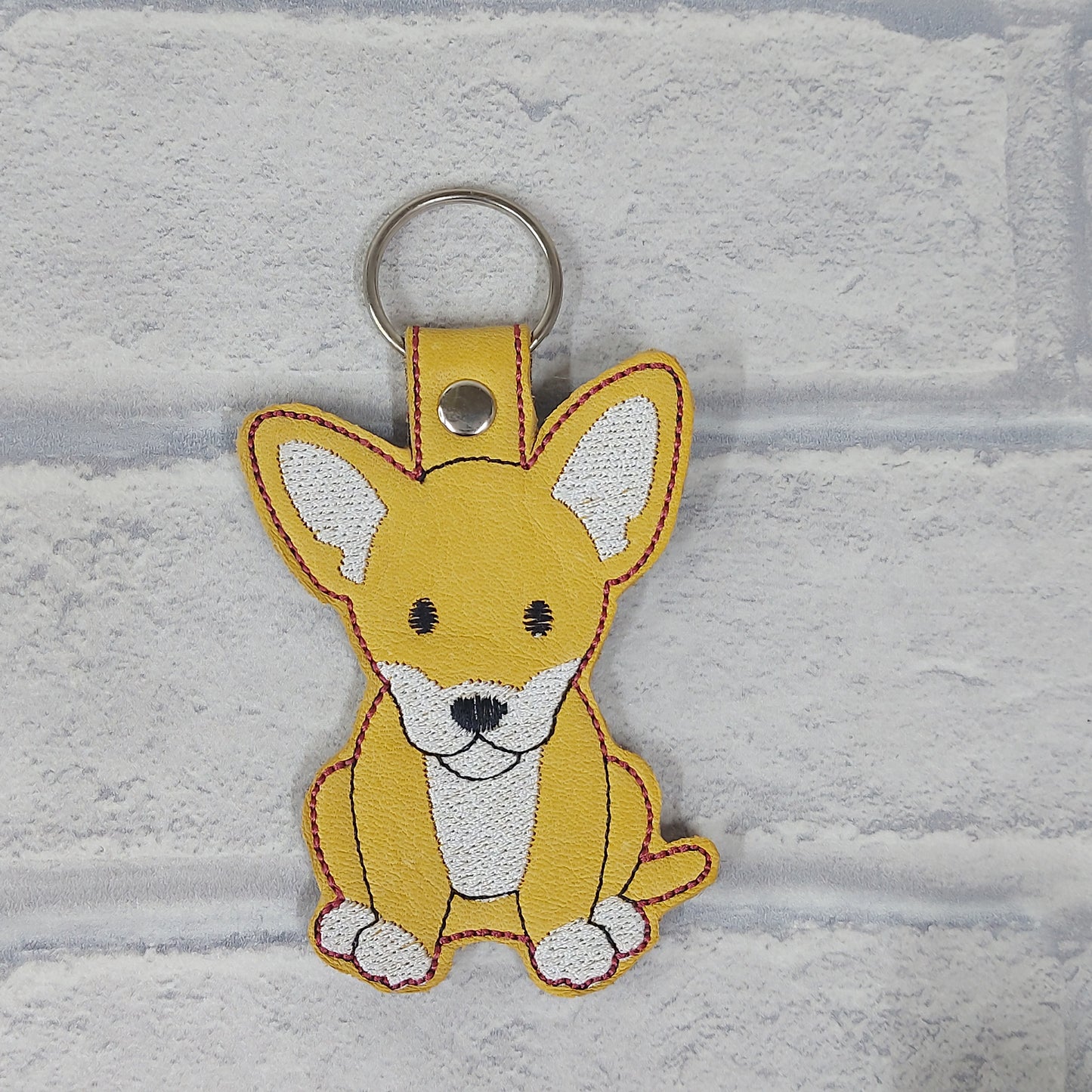 Handmade Vinyl Keyring - Dog - Corgi