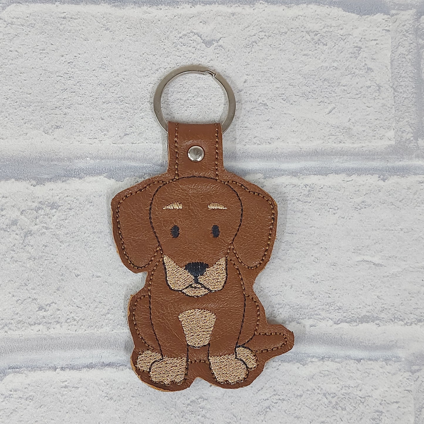 Handmade Vinyl Keyring - Dog -  Dachshund