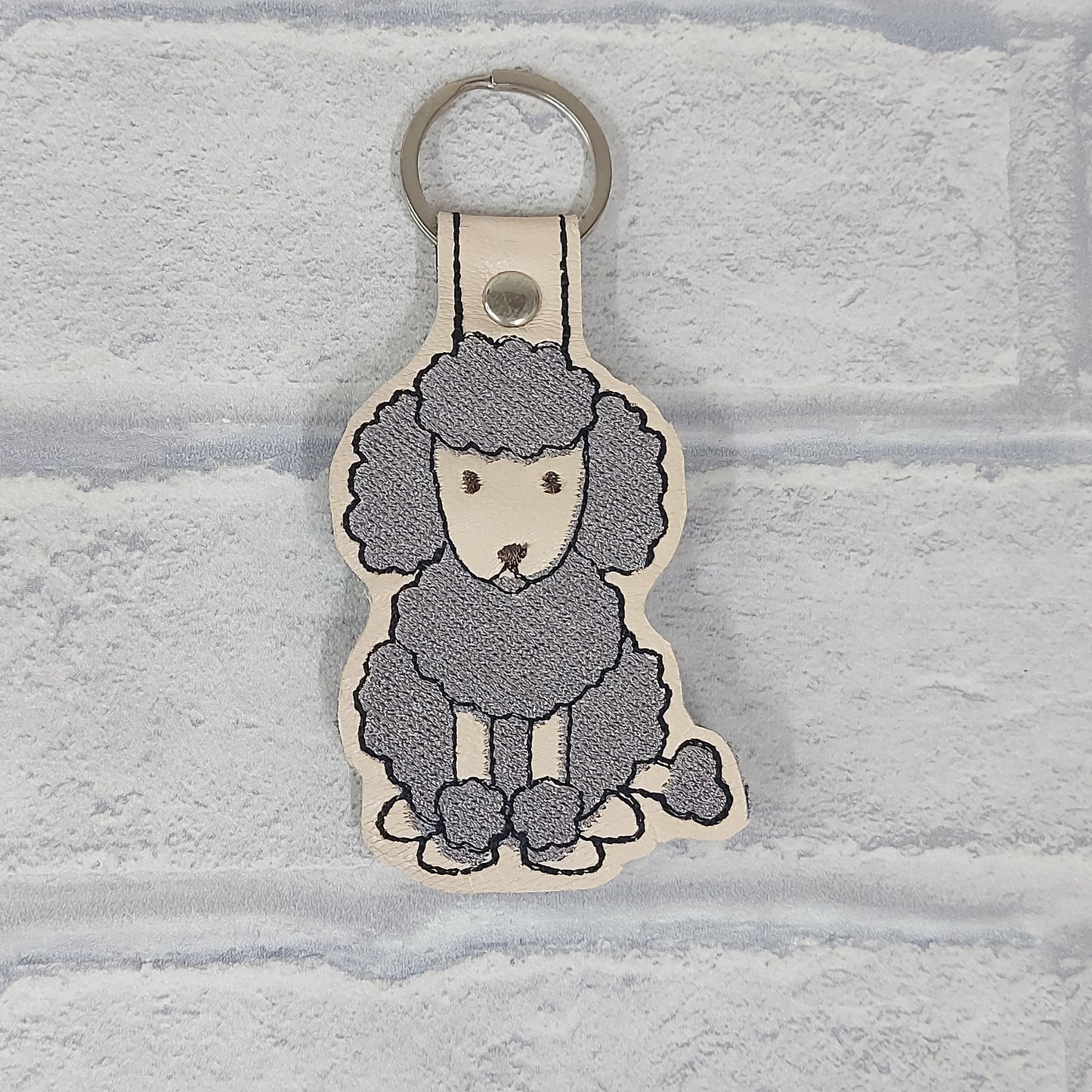 Handmade Vinyl Keyring - Dog -  Poodle