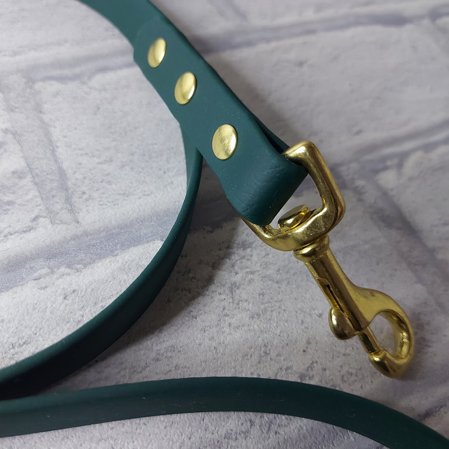 Biothane Lead Drk Green / Gold Coloured hardware -120cm