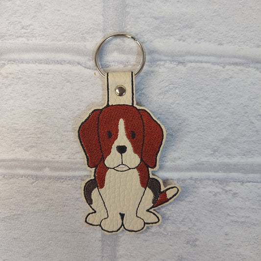 Handmade Vinyl Keyring - Dog -  Beagle