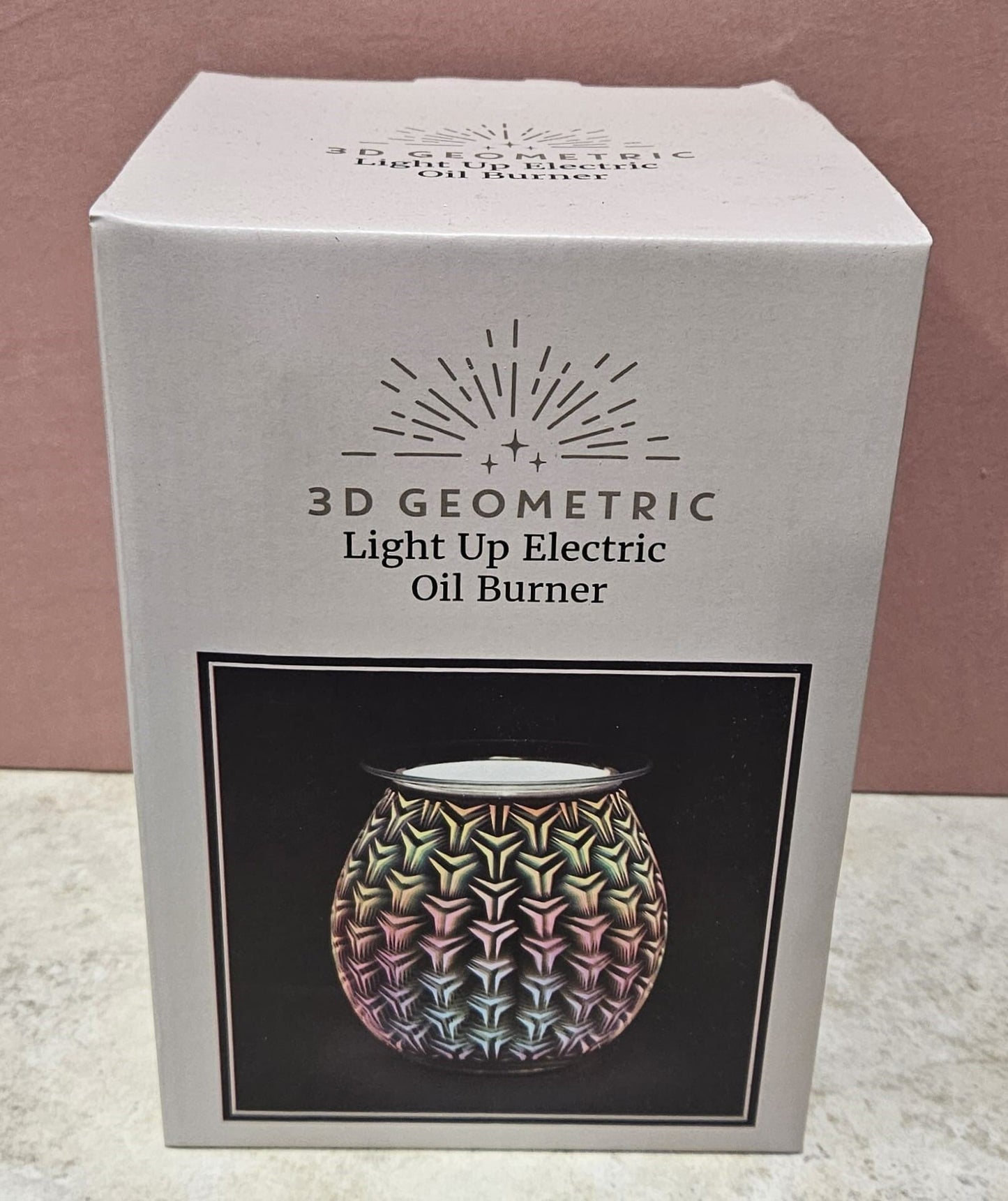 Electric Wax Melt Burner – Geometric Ambient Light Design