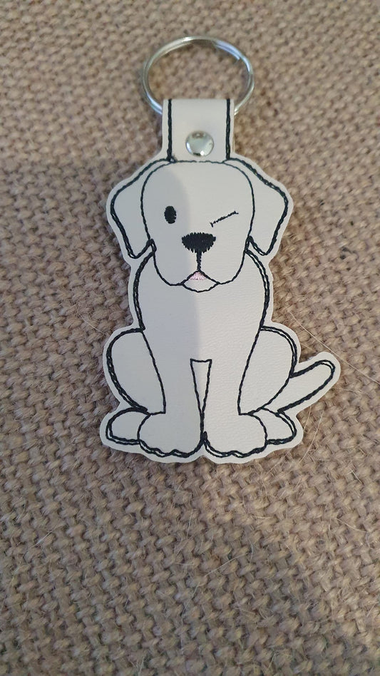 Handmade Vinyl Keyring - Holly The Lab - SPECIAL