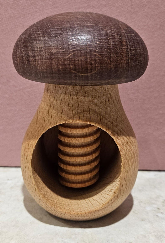 Nutcracker - Mushroom shaped wooden screw down nutcracker