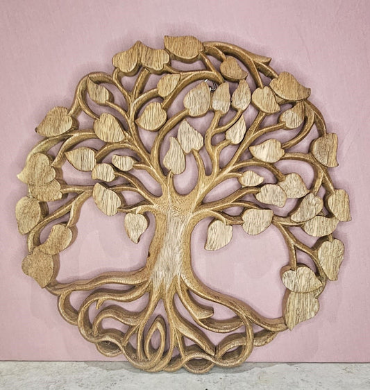 Wooden Tree of Life Wall Hanging – 30cm