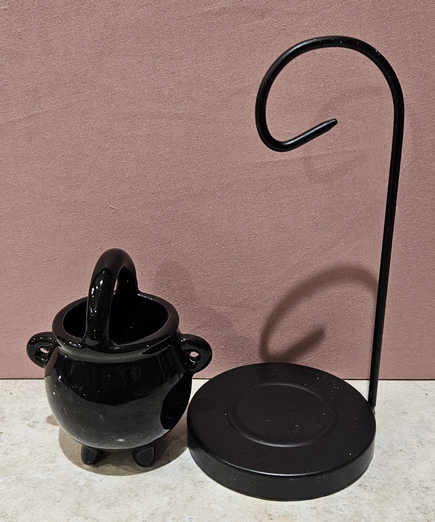 Wax Melt Burner - Hanging Cauldron - Black