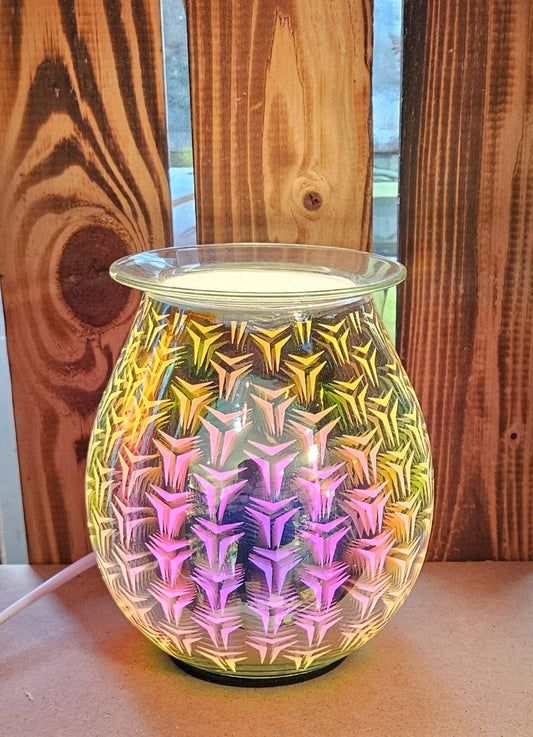 Electric Wax Melt Burner – Geometric Ambient Light Design