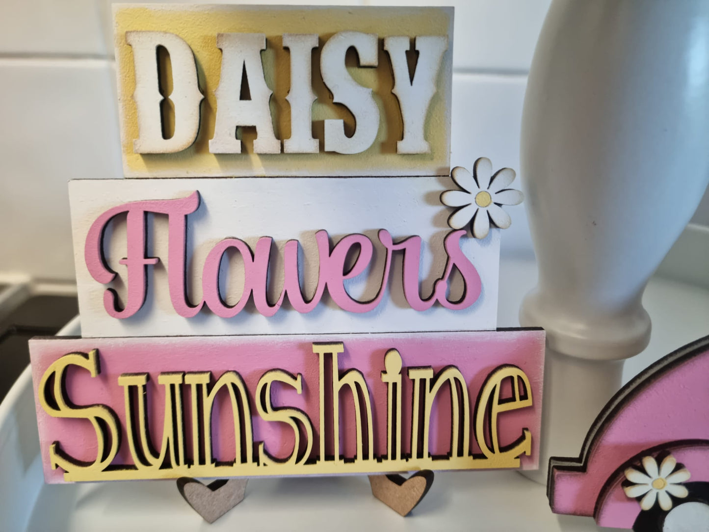 PAINTABLE BLANK MDF KIT - Daisy Tier