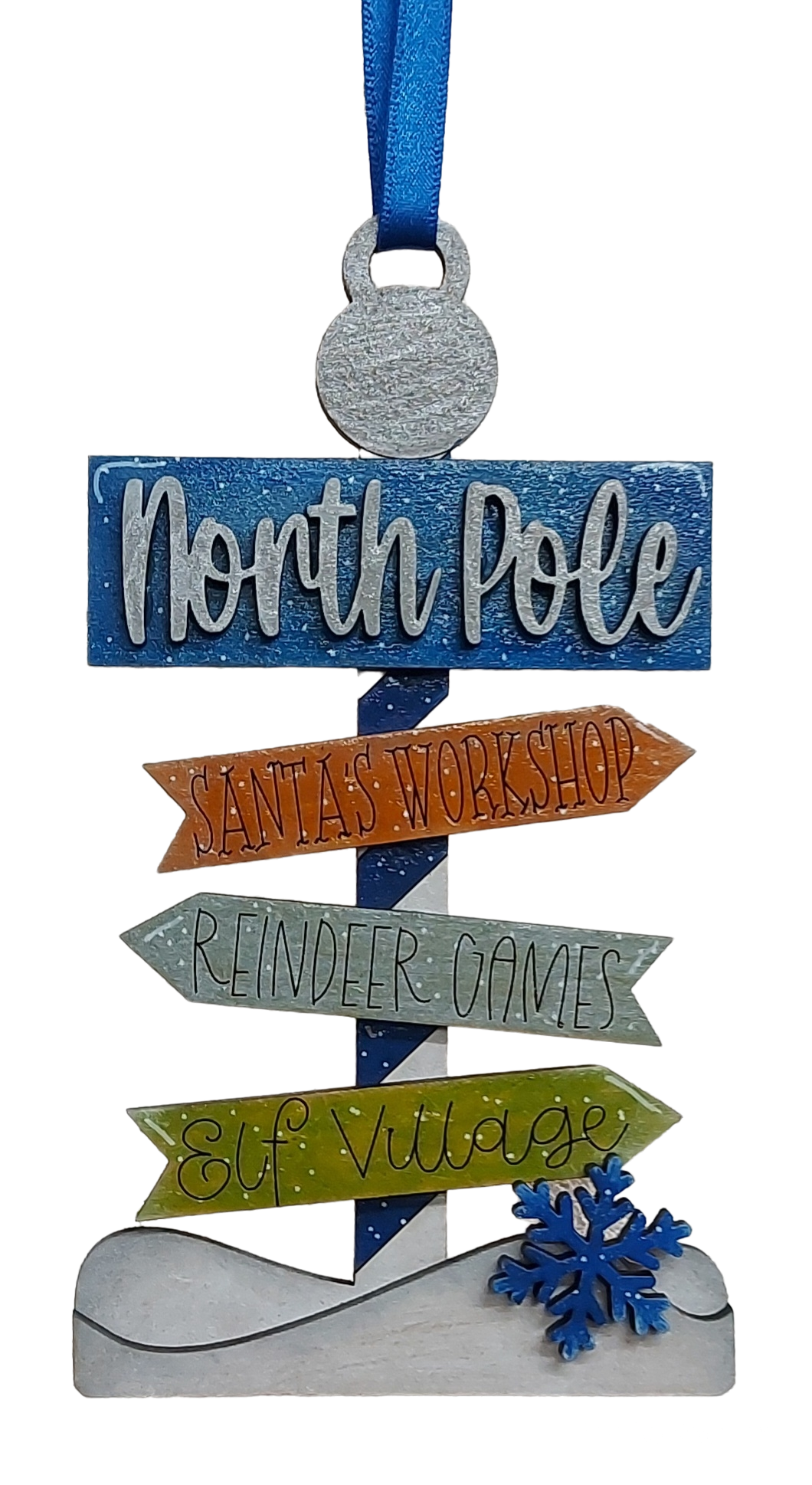 PAINTABLE MDF BLANK KIT - Christmas Ornament - North Pole