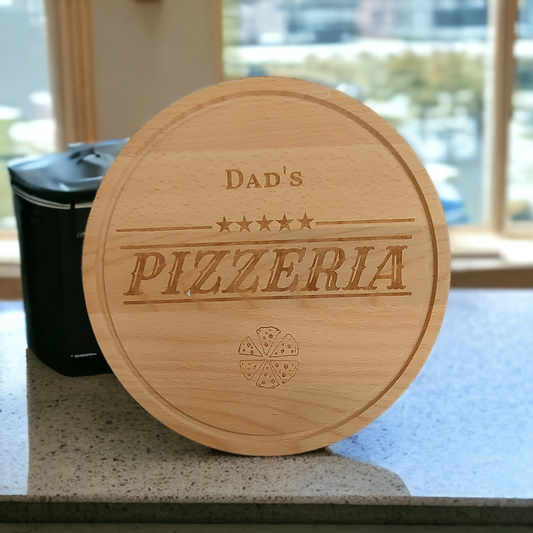 Beech Chopping Board 300mm diameter - Dad's Pizzeria