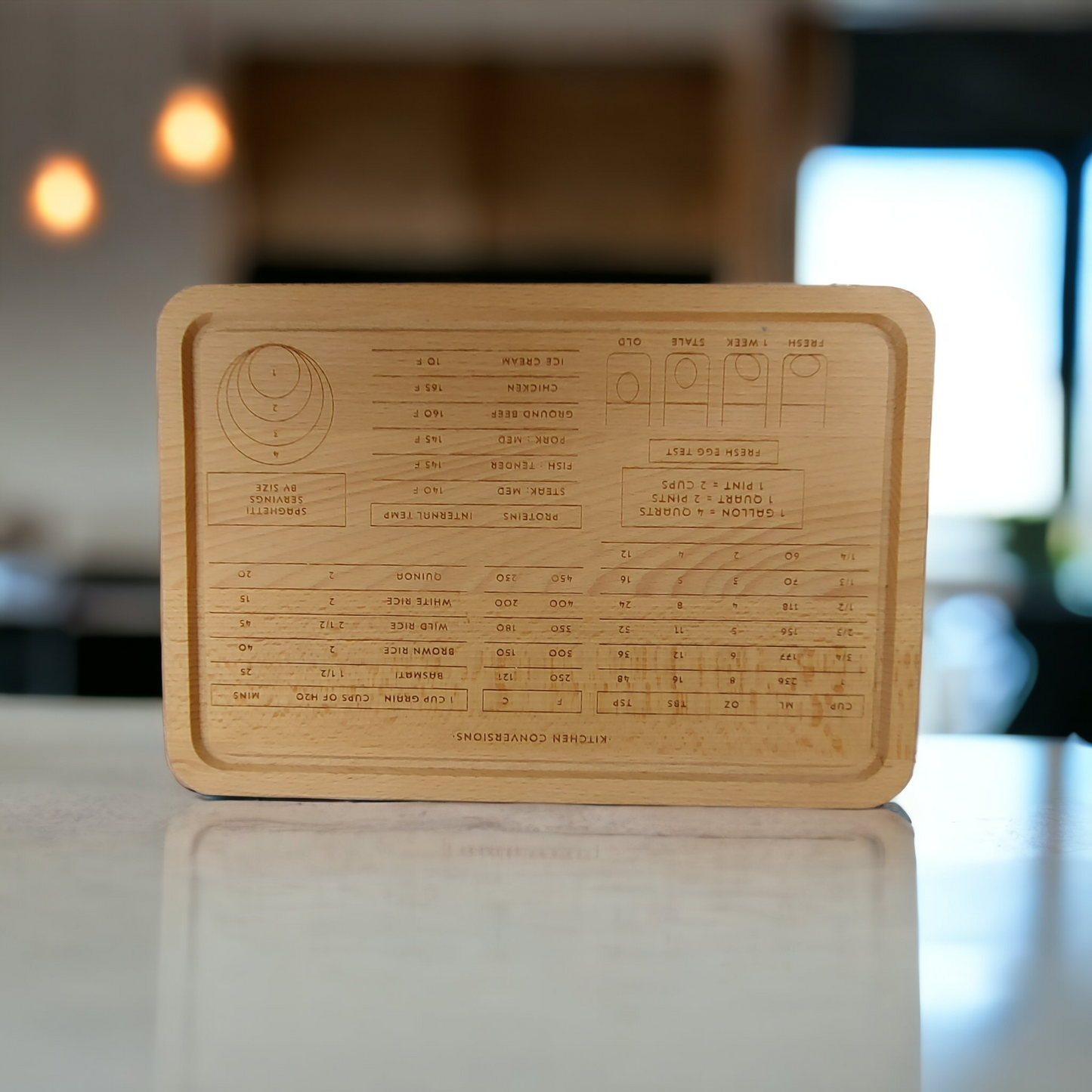 Beech Chopping Board Medium Rectangle  - engraved Kitchen Conversions