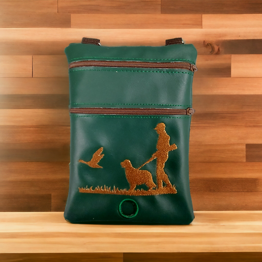 DOG WALKING BAG with Matching adjustable strap - Green Hunting Design