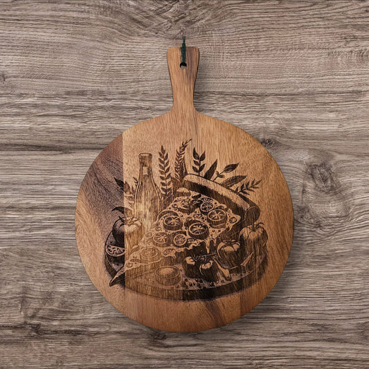 PIZZA BOARD - 34cm Laser engraved design