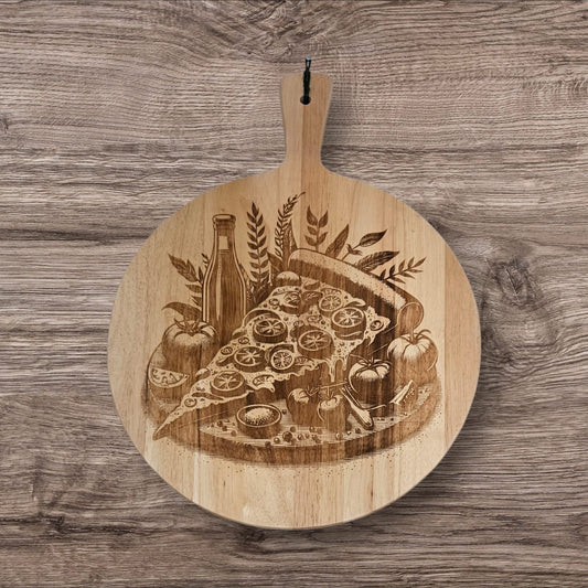 PIZZA BOARD - 34cm Laser engraved design