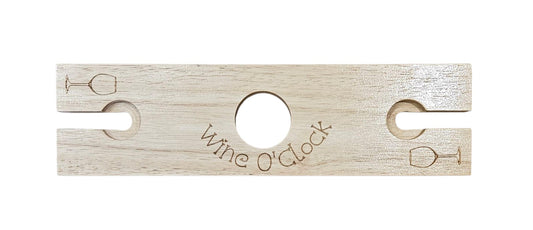 2 person Wine / Glasses Holder - Wine O'Clock