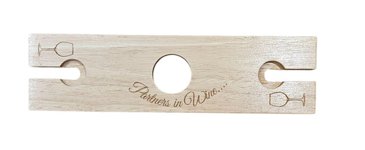 2 person Wine / Glasses Holder - Partners in Wine