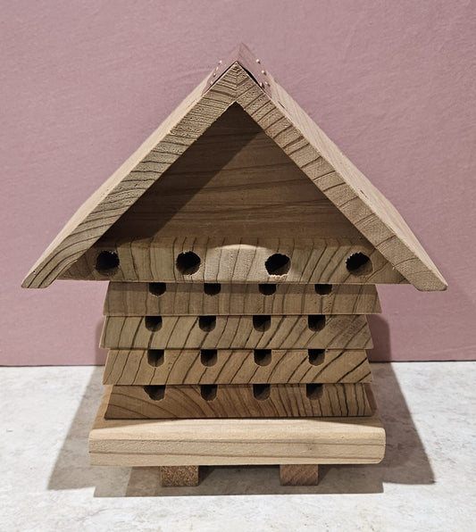 Wooden Bug House with Opening Roof - wall mounted