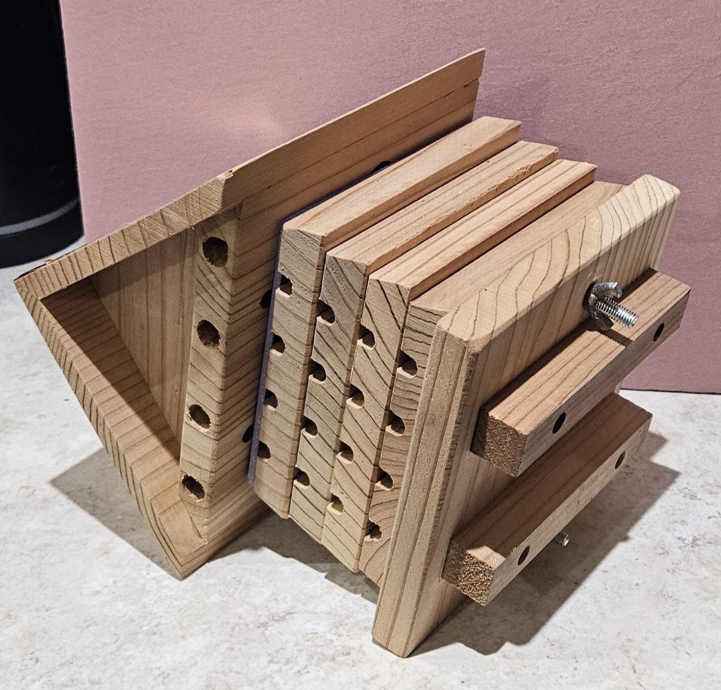 Wooden Bug House with Opening Roof - wall mounted