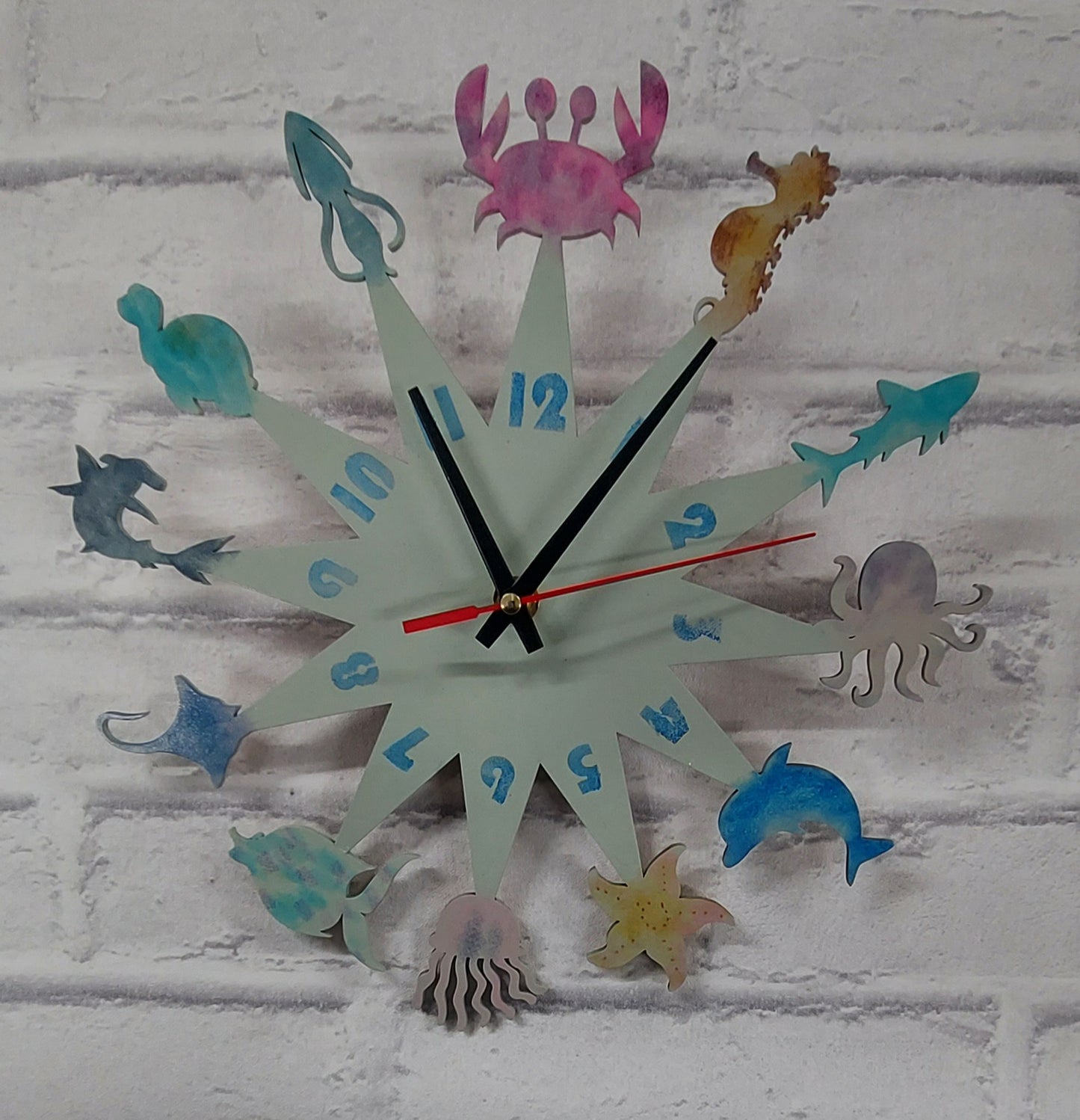 PAINTABLE UNDER THE SEA CLOCK