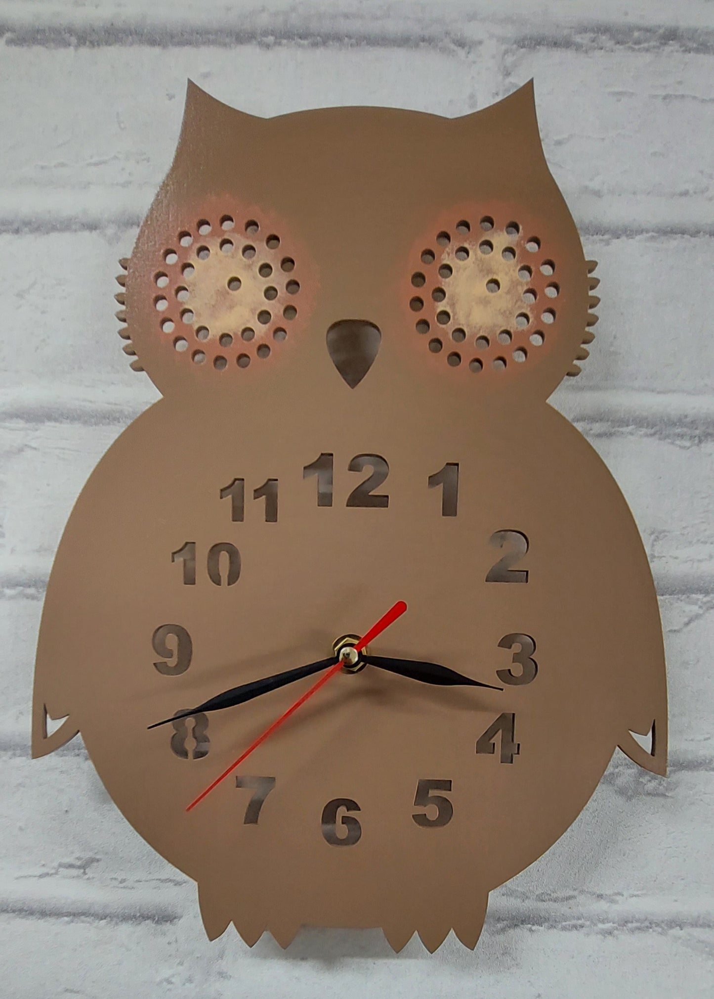 PAINTABLE OWL CLOCK