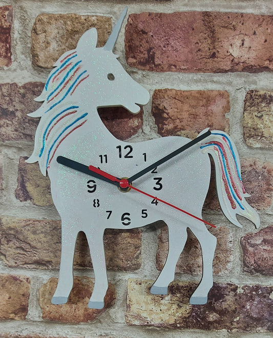 PAINTABLE UNICORN CLOCK BLANK