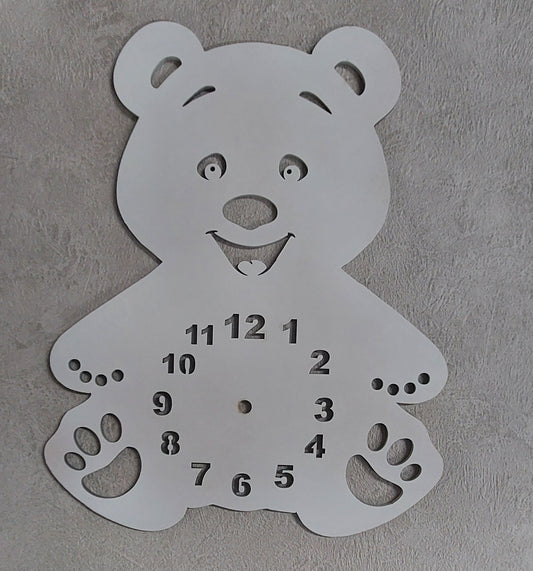 PAINTABLE TEDDY CLOCK