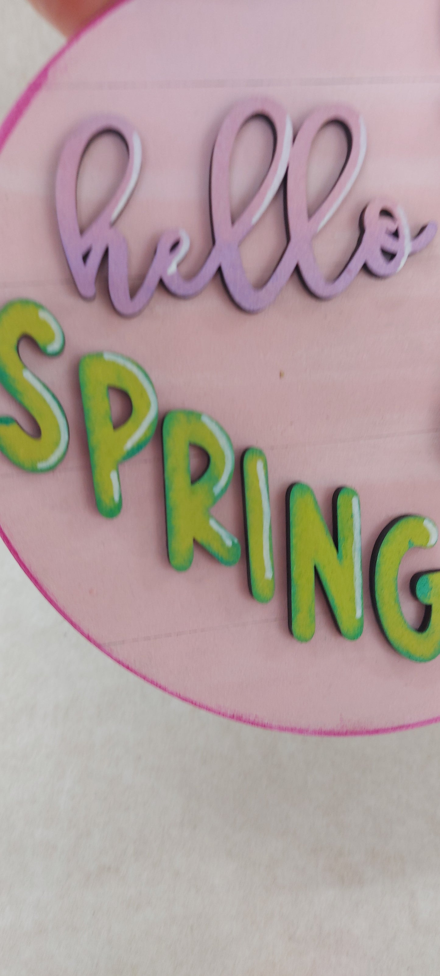 Paintable MDF Blank Kit - Hello Spring Gonk Sign - Small