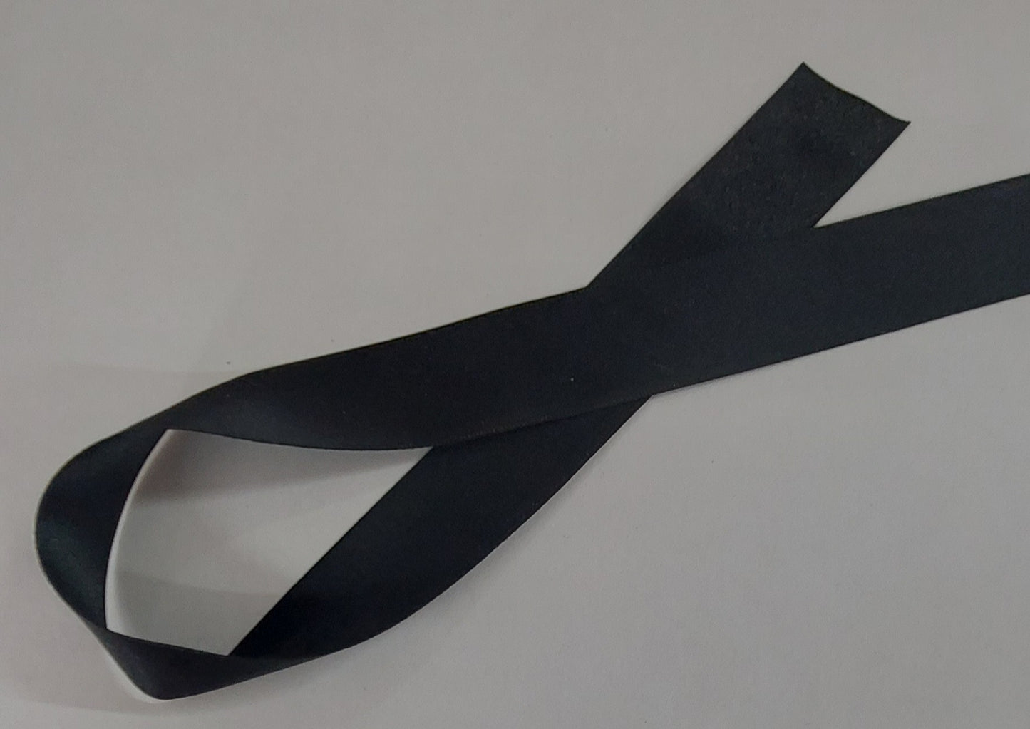 RIBBON BY THE METER - 25mm Polyester Double Satin -Black