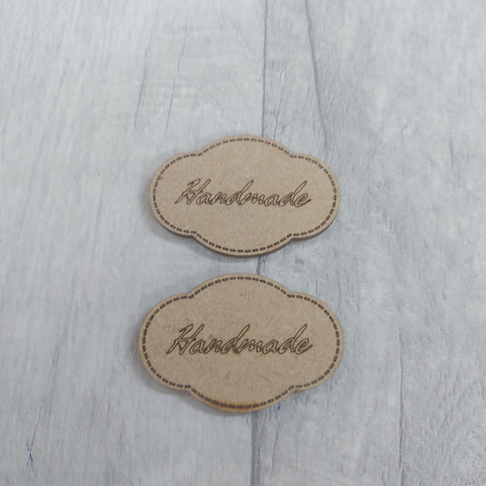 MDF LABEL / TAG  - Handmade x 2