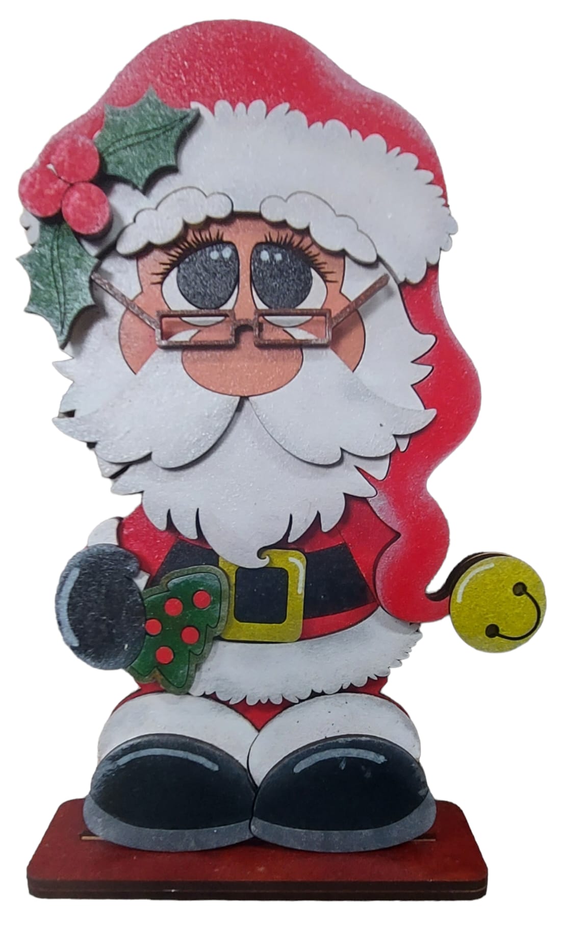 PAINTABLE SANTA CLAUS. Christmas Ornament